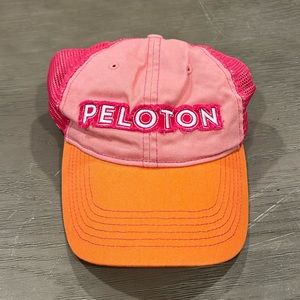 Pink and Orange Peloton Colorblock Trucker Hat
